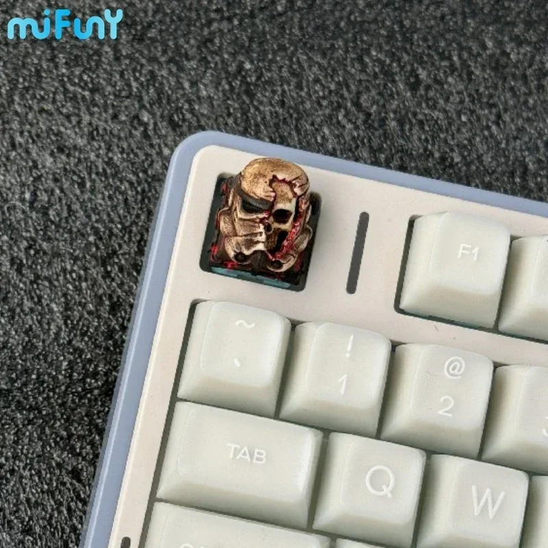 MiFuny  Animal Battle-damaged Skull Keycaps Custom Resin Anime Keycap Cartoon Key Cap  for Mechanical Keyboard Accessories Gift