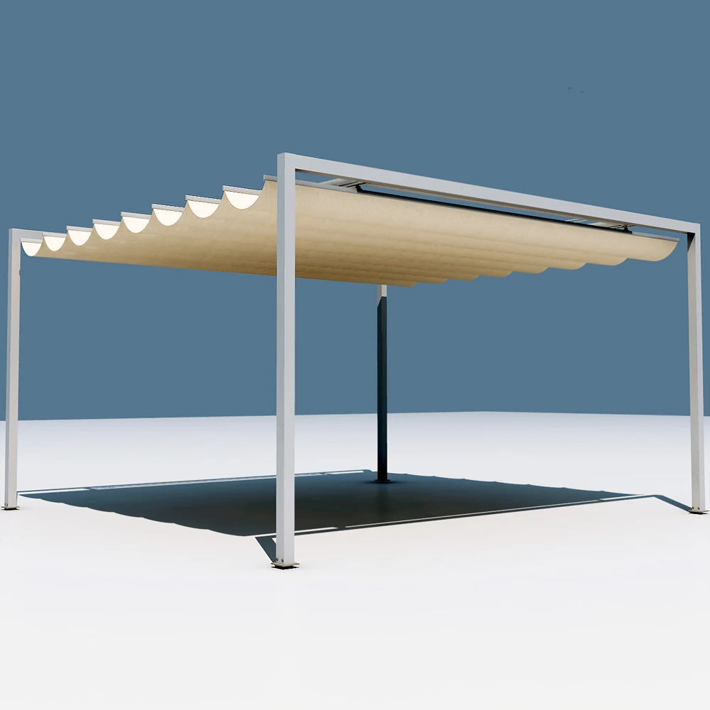 Outdoor pergola folding electric pergola retractable roof awning system