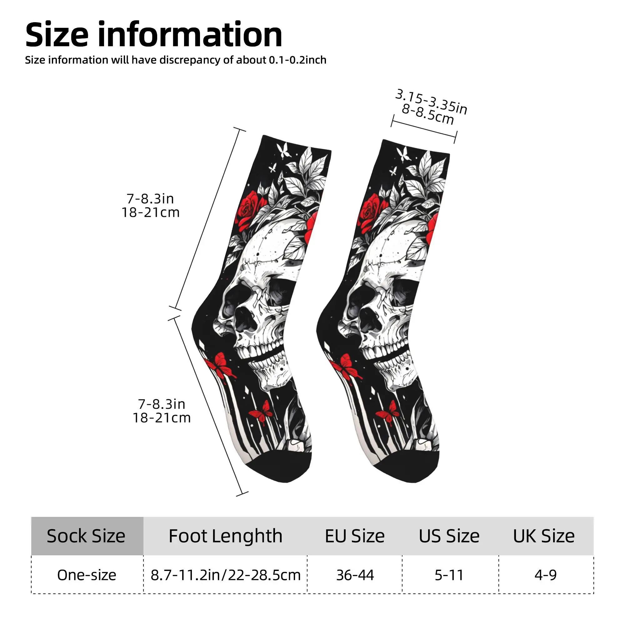Calcetines con estampado Floral de llama y calavera de azúcar, medias de diseño antideslizantes, calcetines Unisex para hombre, calcetines suaves de ciclismo a la moda de otoño