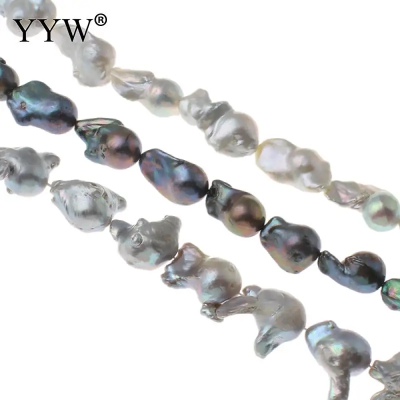 Cultured Freshwater Nucleated Pearl Beads Keshi 18-20mm Approx 15.3 Inch Strand Irregular Pearl Jewelry Making DIY Accessories