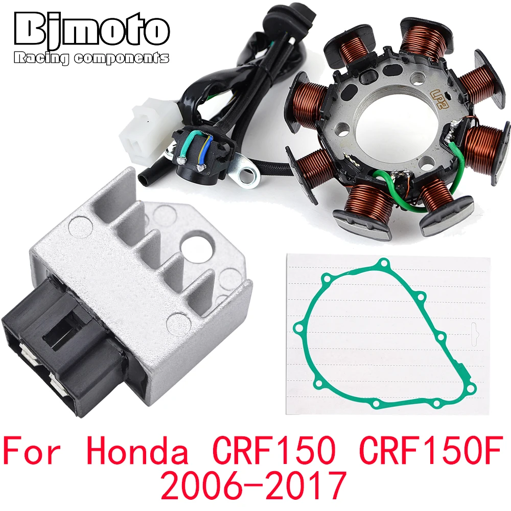 

CRF150F 2017 CRF 150 F Engine Stator Coil+Voltage Regulator rectifier For Honda CRF150 CRF150F 2006-2016 With Gasket CRF-150F