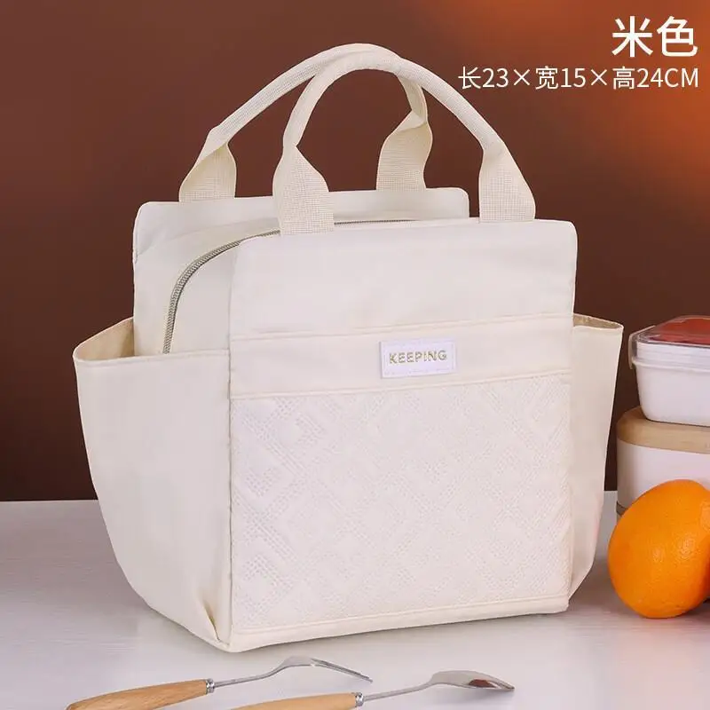 جديد العزل الحراري رشاقته الألومنيوم احباط رغوة اللؤلؤ القطن عادية علب الاغذية الميزانين سعة كبيرة حقيبة يد مقاومة للماء #6