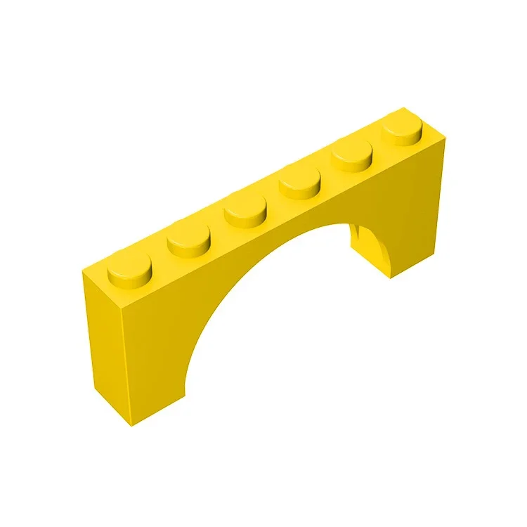 10Pcs MOC Parts 15254 Brick Arch 1 x 6 x 2 Compatible Bricks DIY Assmble Building Blocks Particle Puzzle Brain Toy