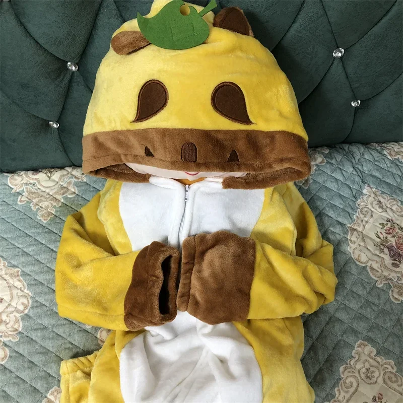 Game Genshin Impact Sayu Pajamas Jumpsuits Winter Flannel Plush Adult Cartoon Halloween Cosplay Costume Kigurumi Prop