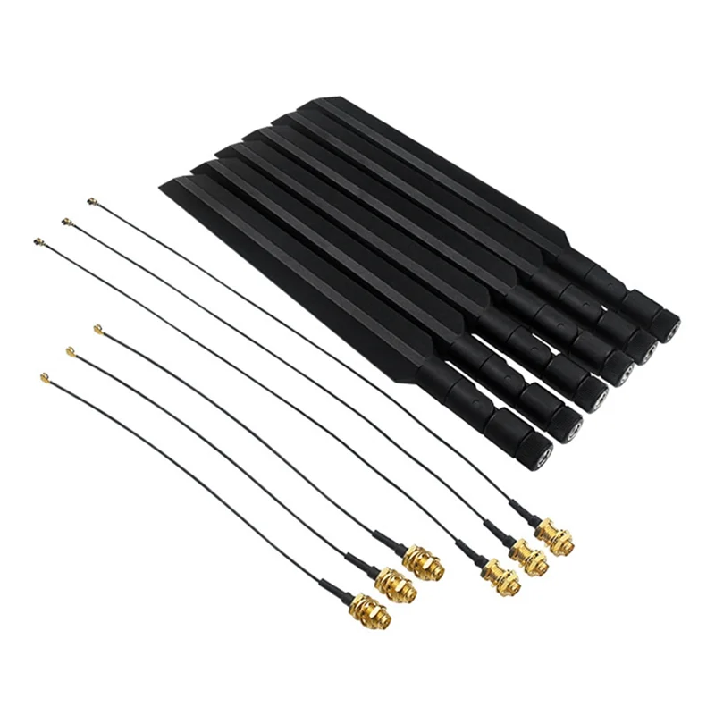 Banana Pi BPI-R4-NIC-BE14 WIFI7 Antena Kit Antena Eksternal untuk BPI-R4-NIC-BE14 WIFI7 Modul