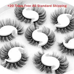 Wholesale Artificial 3D Dramatic Volume Makeup Silk Eyelashes Eyelash Extension Russian Faux Mink Strip Lashes Make-up For Women