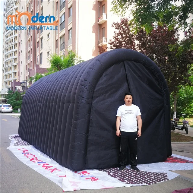 6*3*3m Black Baseball & Football Sports Mascot Tunnel Inflatable Advertising with 210D Oxford Cloth and Electric Air Pump