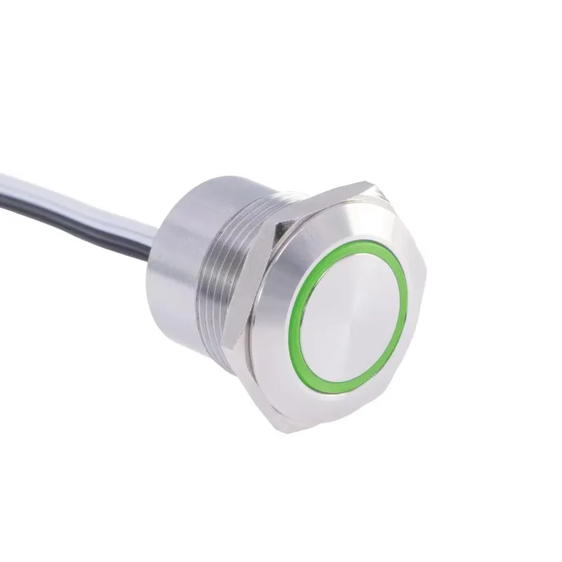ELEWIND 22MM Short Body Under 20mm Maintained Push Button Switch With Light(16mm.19mm Can be choose)