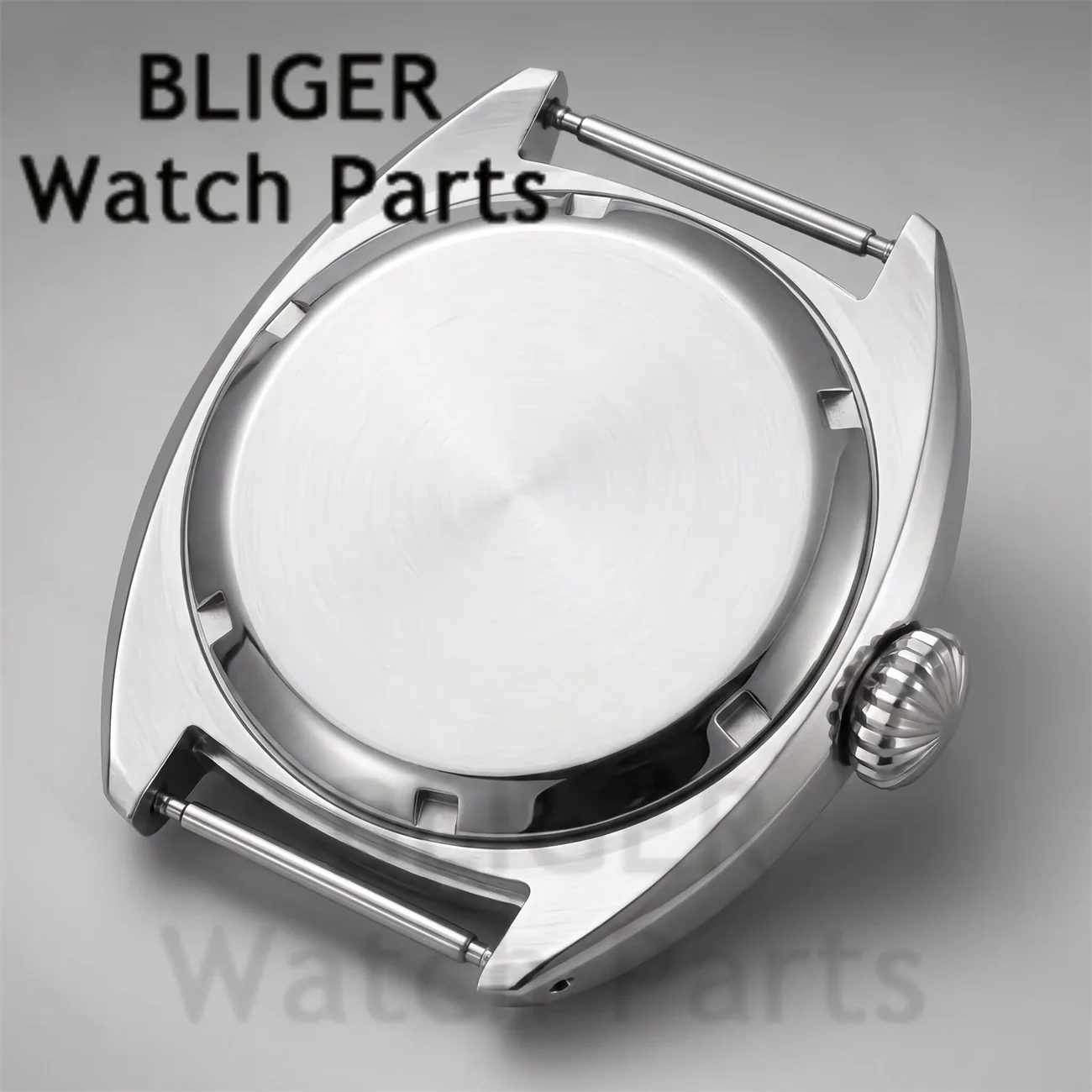 39mm Miyota8215 Domed Mineral Glass Silver Diving Watch Cases For NH35 NH36 ETA2836 PT5000 DG2813 Movement Big/Small Screw Crown