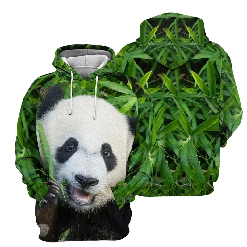 Animal 3D printed panda bear Hoodie for men hot sale long sleeve pullover sweatshirts Street hooded coat male kids clothes