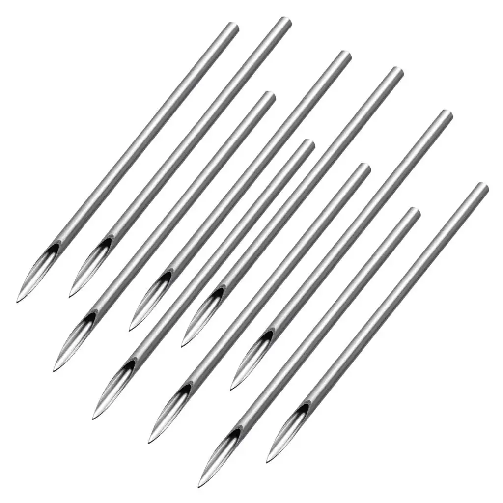 10/100 Pieces Sterilized Piercing Needles for Navel Ear Lip 14g 10pcs