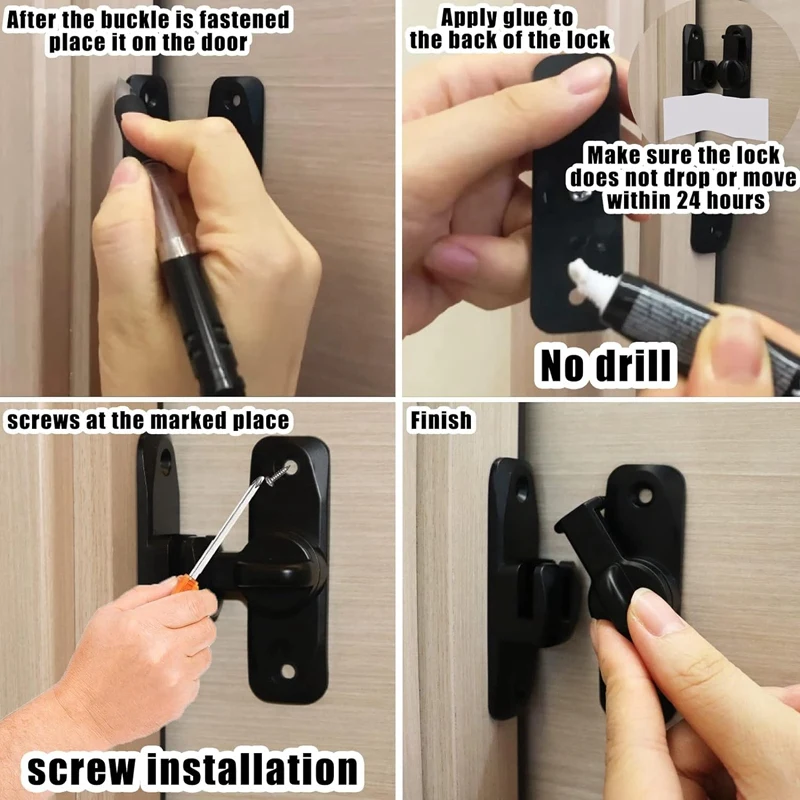 1 шт., 90/180 градусов, защелки для ворот, цинковый сплав, прямоугольный дверной замок, защелка для двери сарая, защелка для дверного замка сарая