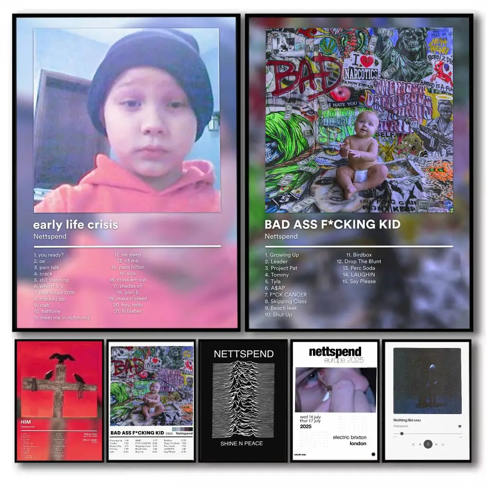 Rapper N-Nettspend Album Poster PP Wall Decor Posters Celebrity Music Art Prints Bedroom Office Gift