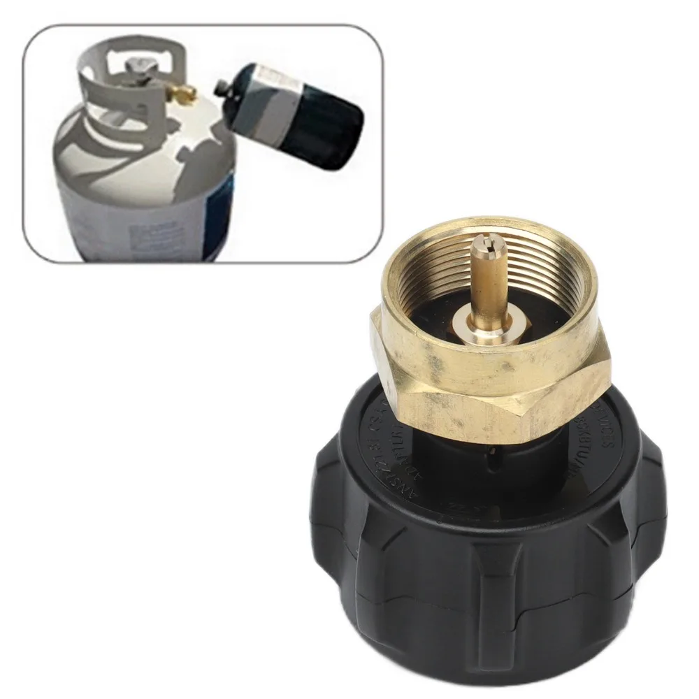for 1 lb Tanks Propane Refill Adapter Black Solid Brass QCC1 Regulator Valve Fits QCC1/Type1 Propane Bottle Connector