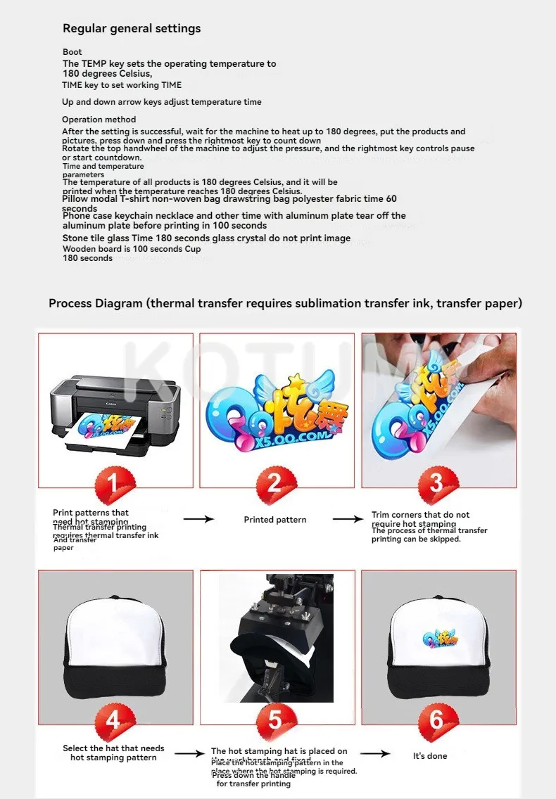 Wärmepressmaschinen mit kleinem Volumen zum Bedrucken von Hut- und Baseballkappen – Detail 3