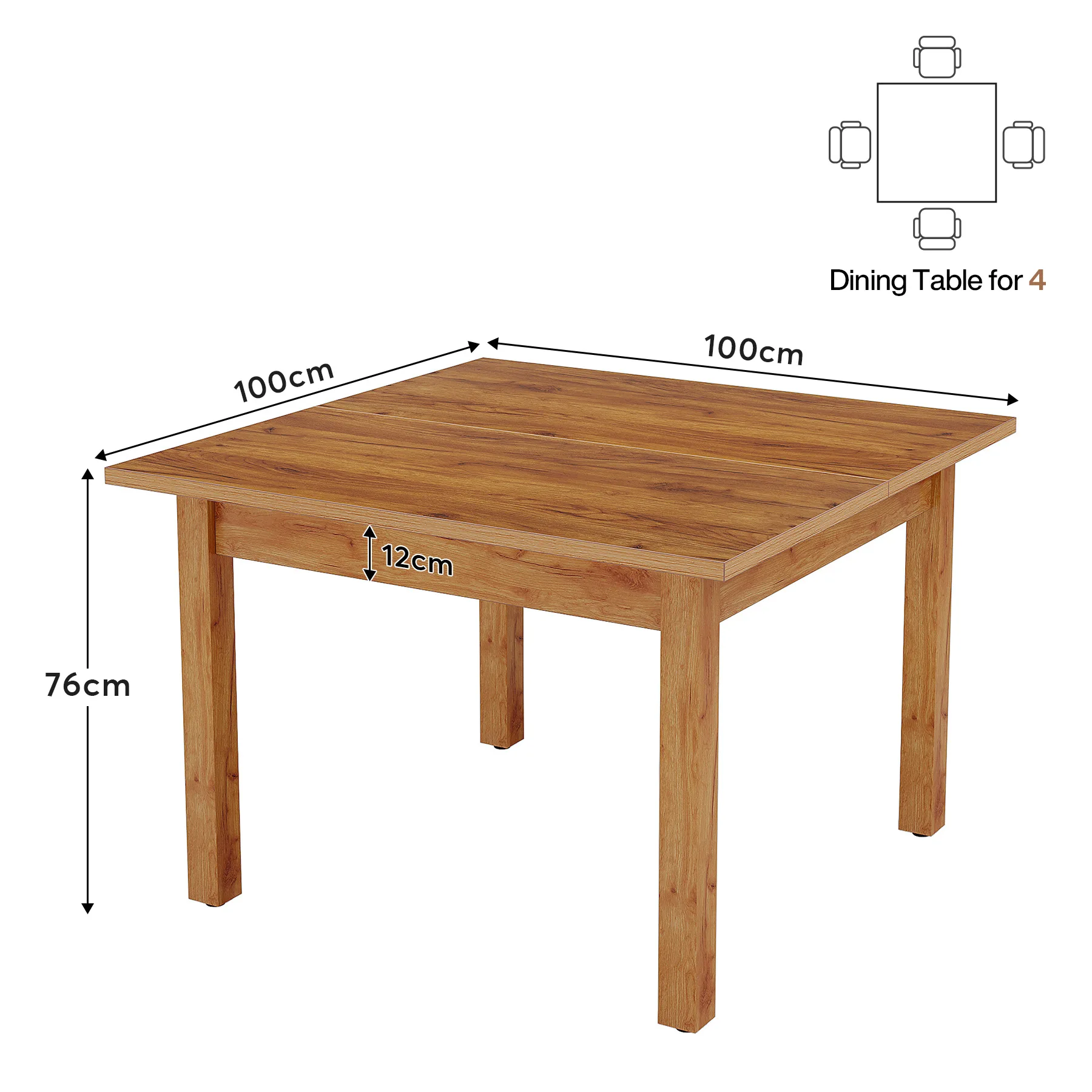 Square dining table Multifunctional square table