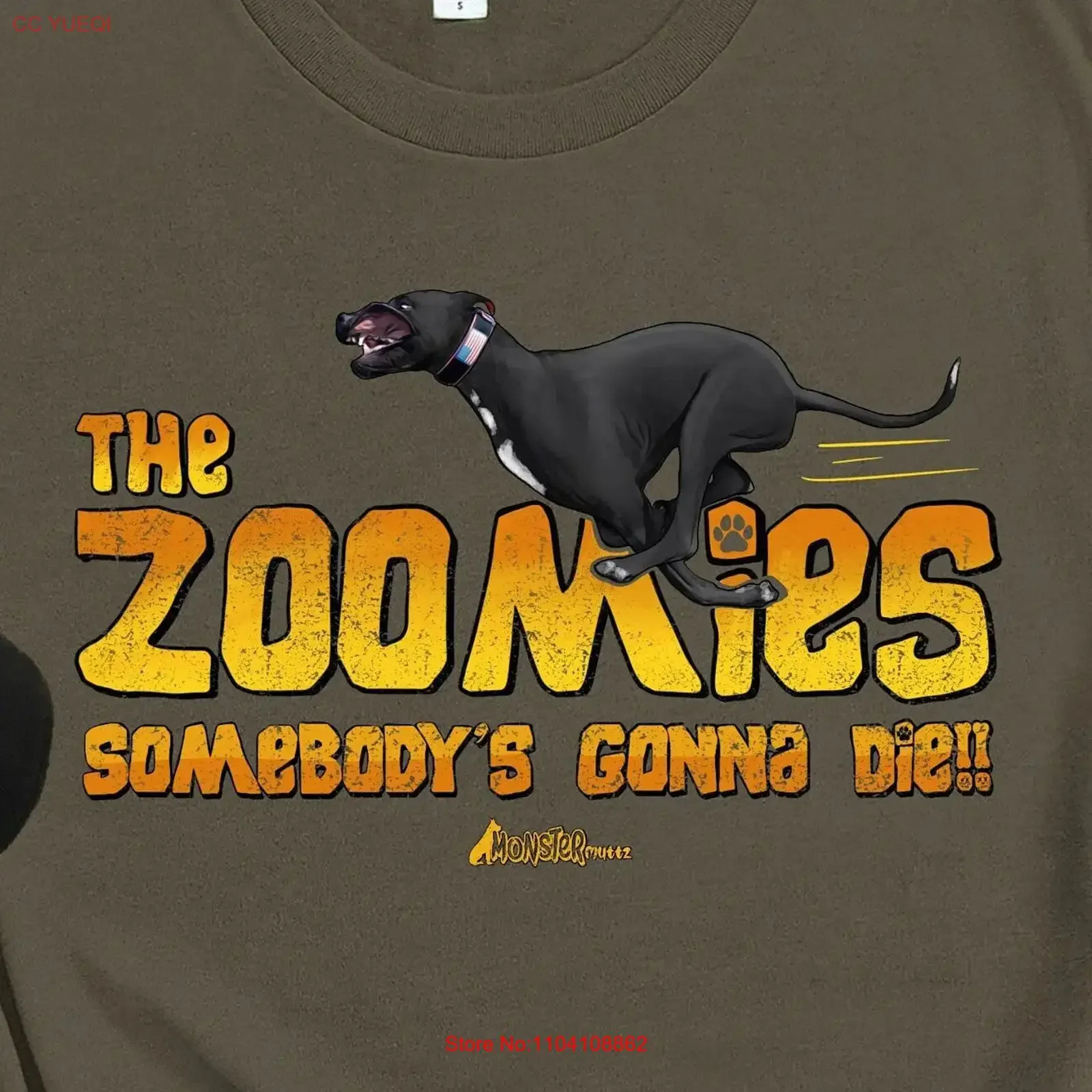 Funny Black Great Dane T Shirt The Zoomies parody 80s movie Top Retro tee vintage Washed designer clothes Soft homme streetwear