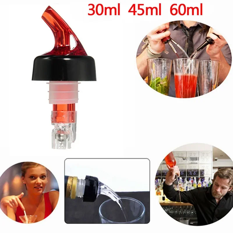 45/60ml Quantitative Wine Pourer Automatic Measuring Liquid Dispenser Adjustable Flows Oil Spout Wine Decanter Bar Kitchen Tools