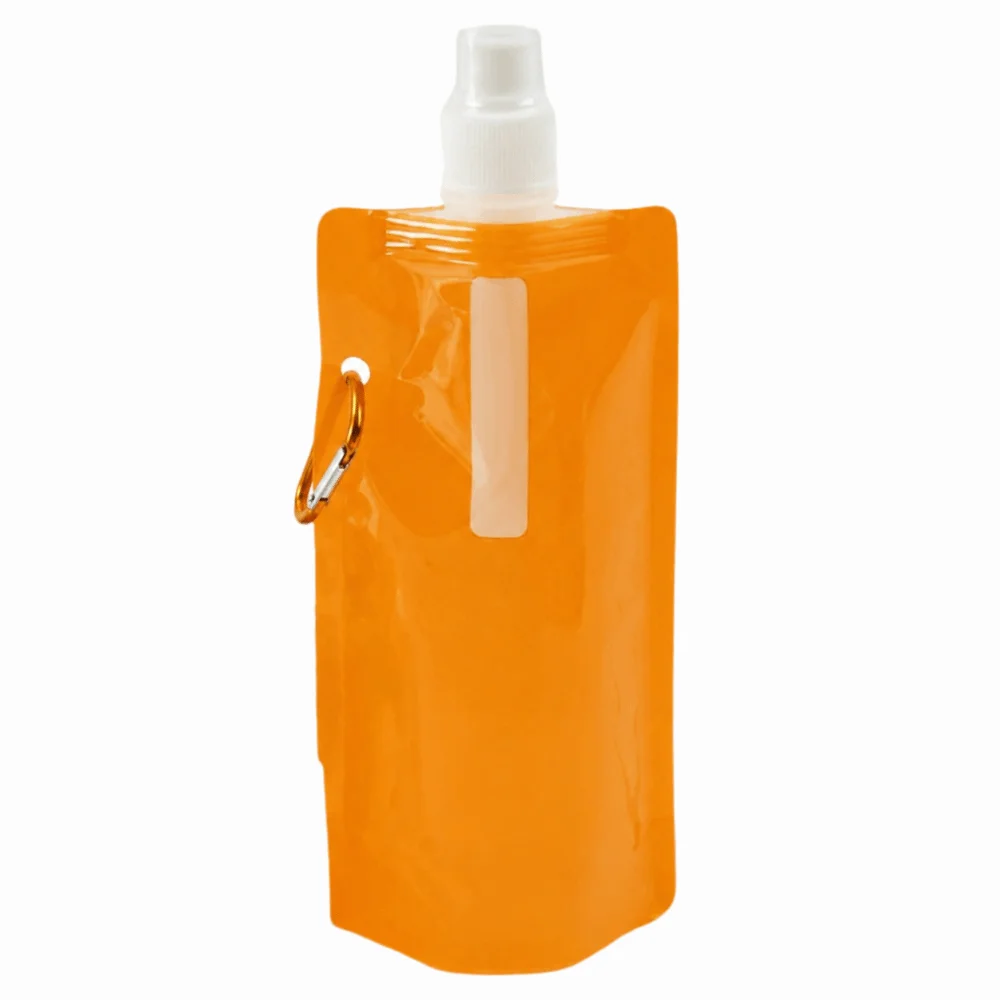 

12 Pcs PE Collapsible Water Bottle Portable With Carabiner Clip Reusable Water Bottle 480ml/16.23oz Travel Water Bottle