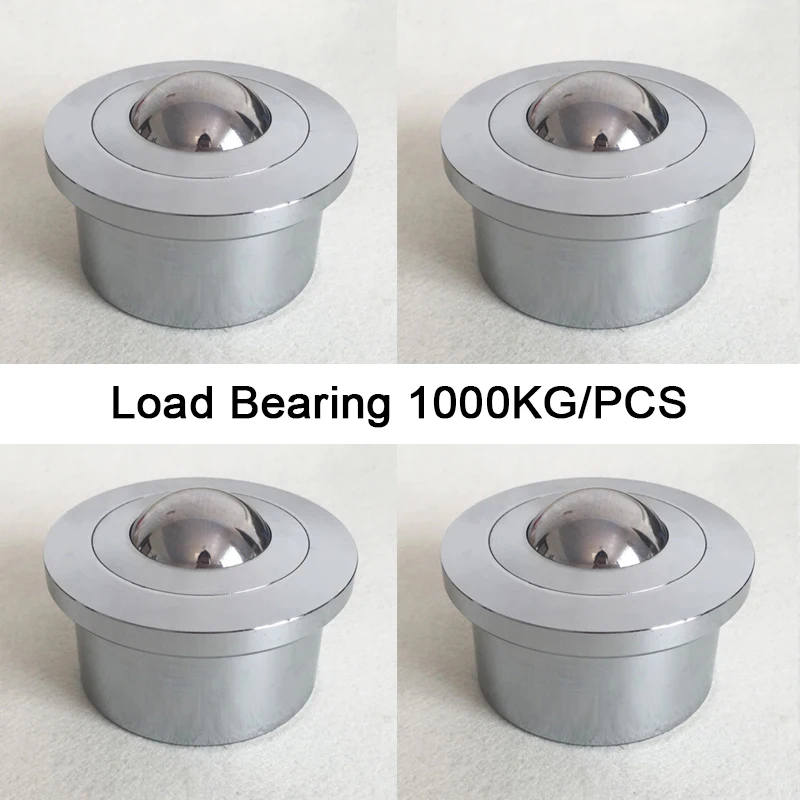 

4PCS Heavy Precision Conveying Universal Ball Bearing Transfer Unit Conveyor Rollers Casters Bull Eye Wheels Loading 1000KG/PCS