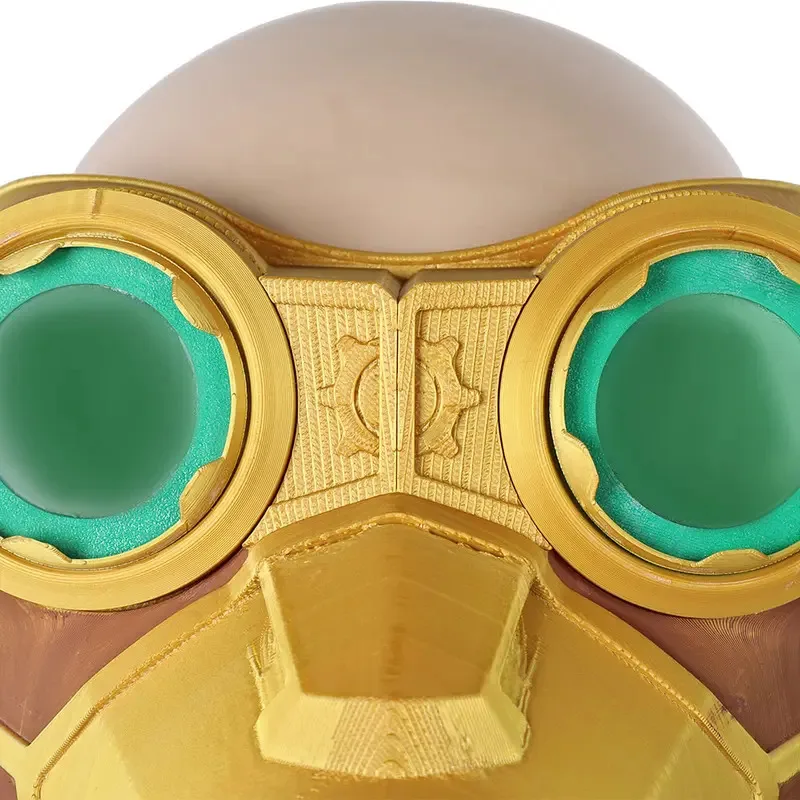 TV 2 Arcane Caitlyn Kiramman máscara de Cosplay accesorios de disfraz juego LoL VI máscaras del equipo Gloden tocado Prop cubierta facial traje de Halloween fg