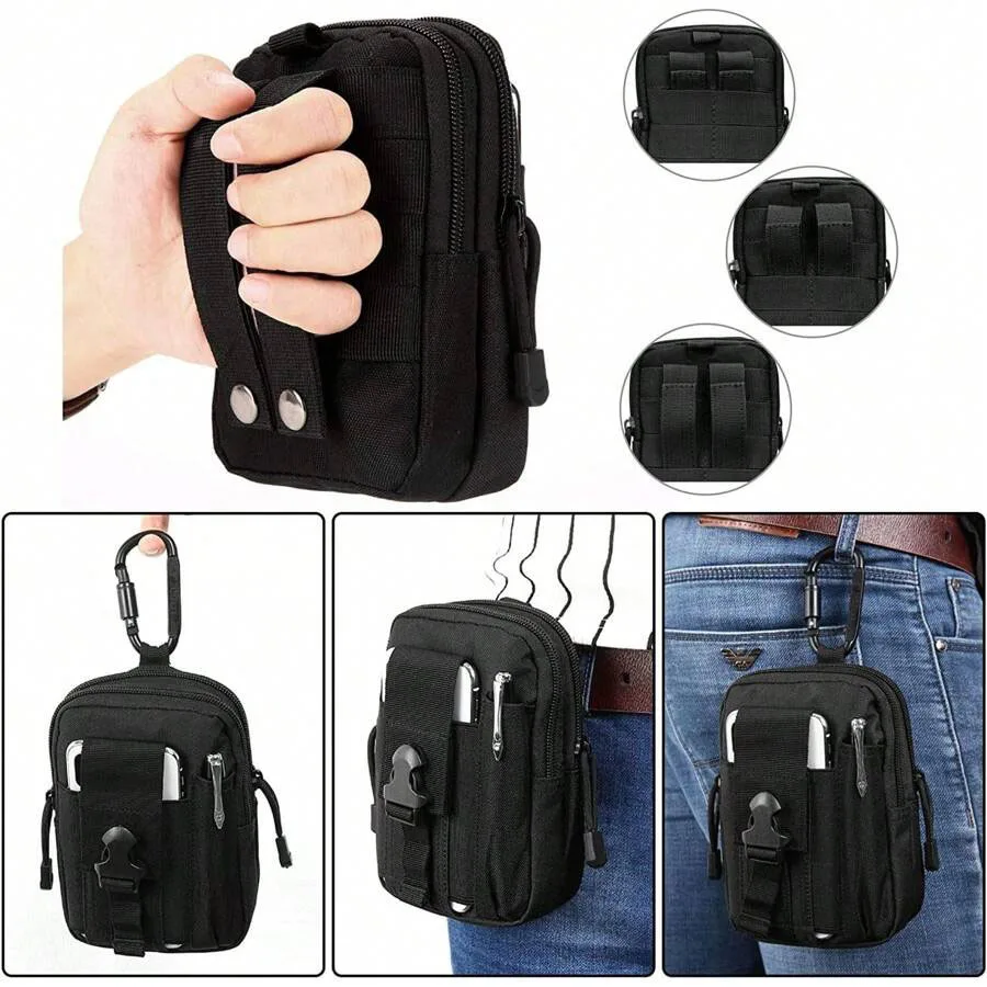 Molle Pouch Belt Waist Pack Men Small Pocket Survival Tool Bag for Running Travel Camping Hunting Airsoft