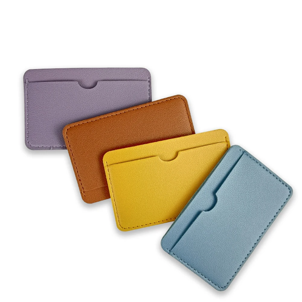 Credit Card Case Portable Bank Card Holder Pu Leather Card Holder Compact Id Badge Protector For Backpacks Bank Cards Credit