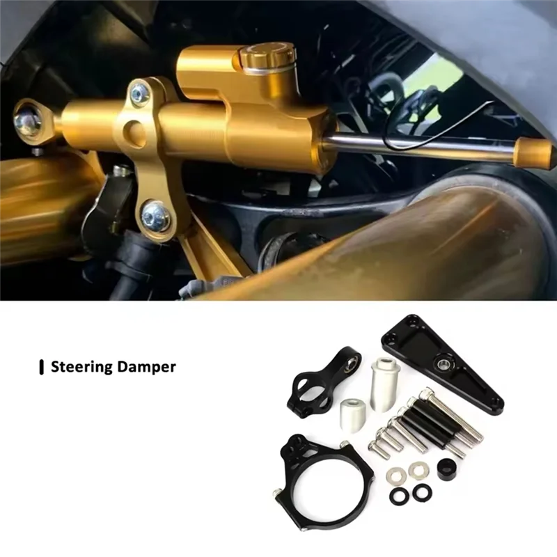 المهنية دراجة نارية قابل للتعديل التوجيه المثبط استقرار قوس تصاعد عدة لهوندا X-ADV 750 2017- NSS750 2021- #2