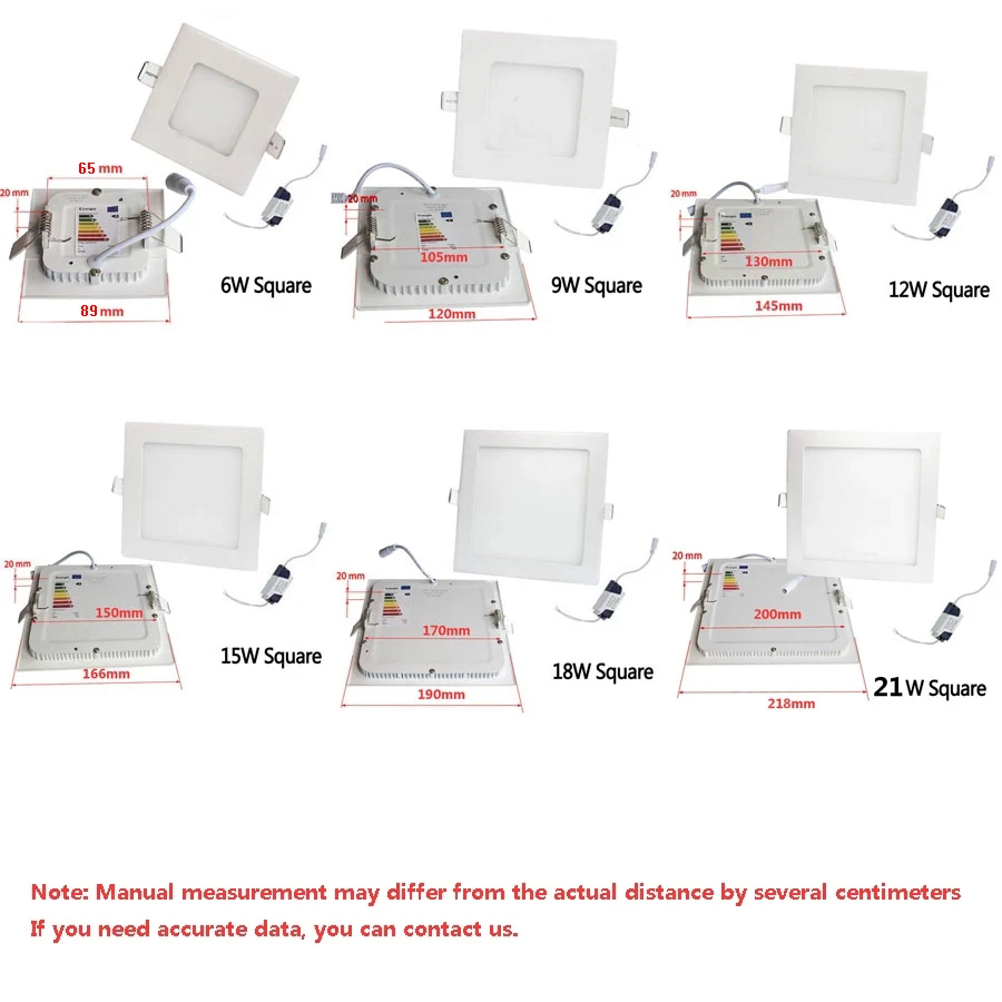 6W 9W 12W 15W 18W Led Down light 110V 220V Ceiling Light Recessed Round Led Panel Light Cold/Warm white Light LED Spot light