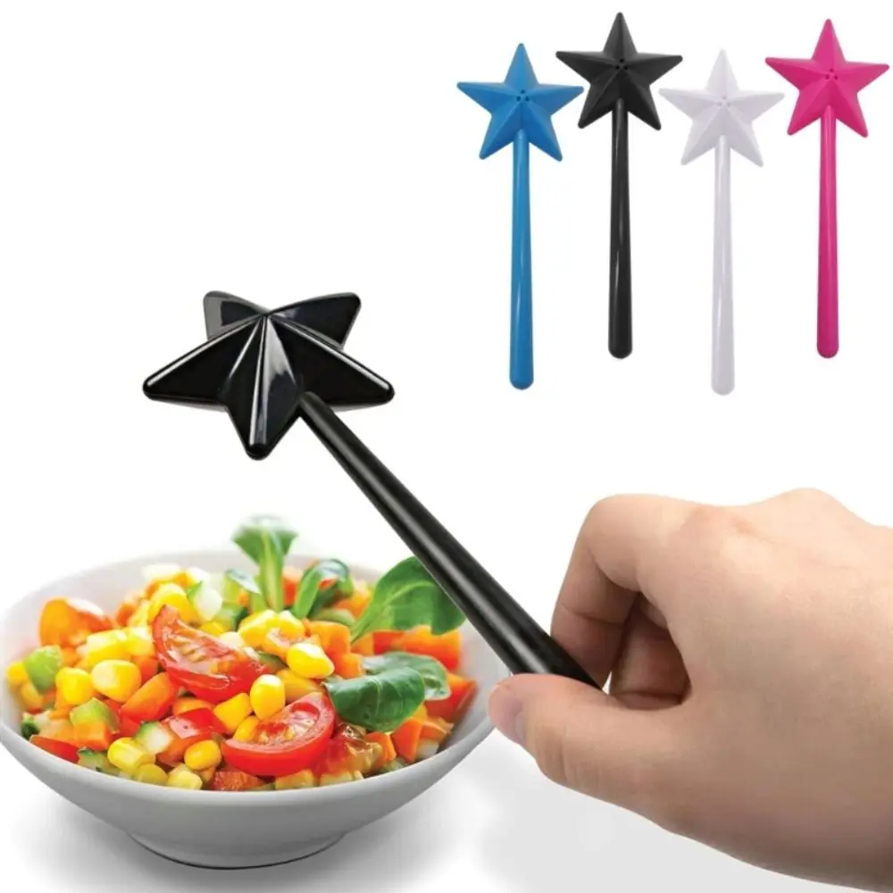 Portable Spice Dispenser Seasoning Shaker Set Salt Pepper Shakers  Refillable Magical Star Wand Kitchen Dining BBQ Supplies