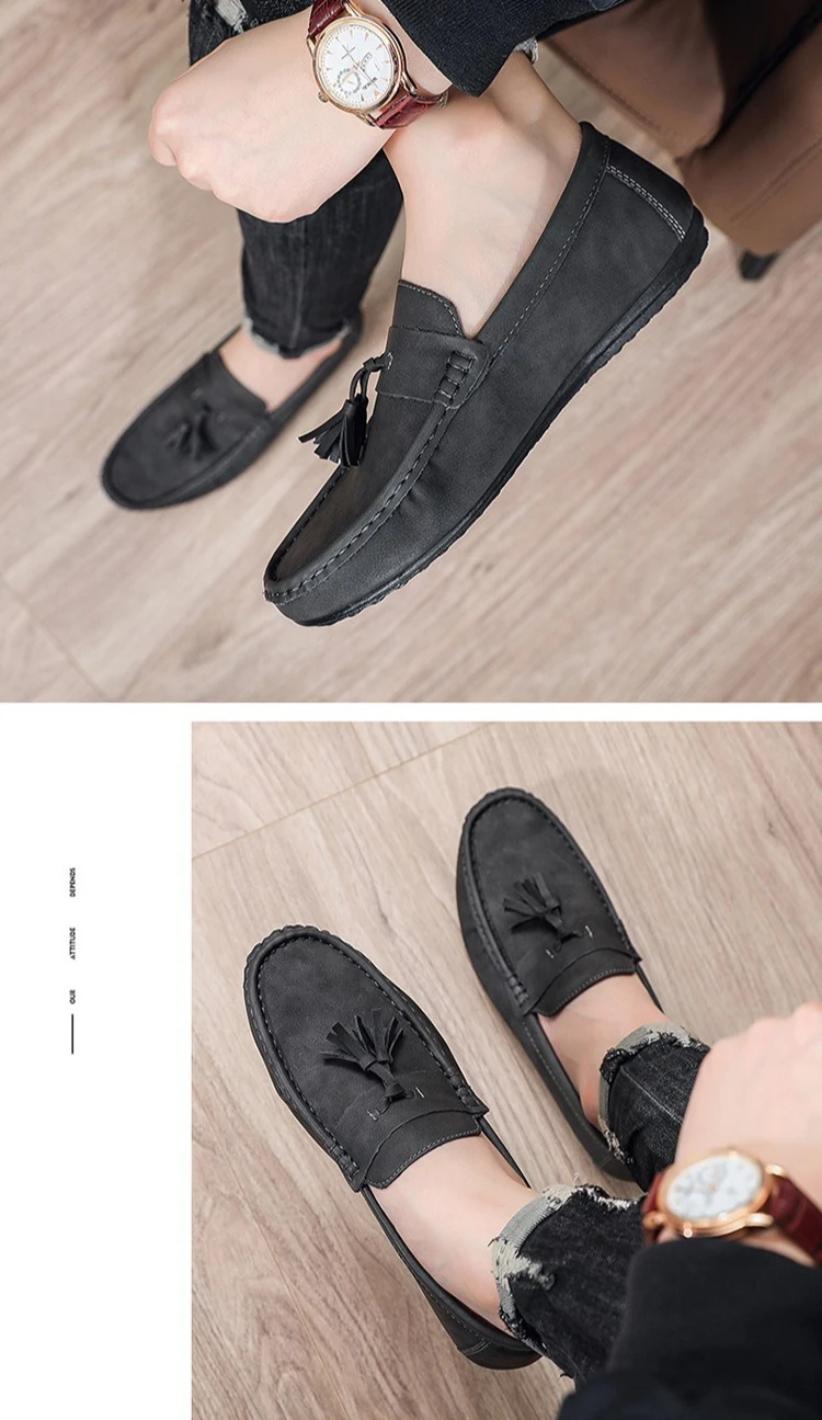 Outdoor-Mode Herren Freizeitschuhe Bequeme Herren-Slipper Rutschfeste Wanderschuhe Atmungsaktive Flache Schuhe Fahrschuhe Bequemschuhe – Detail 13