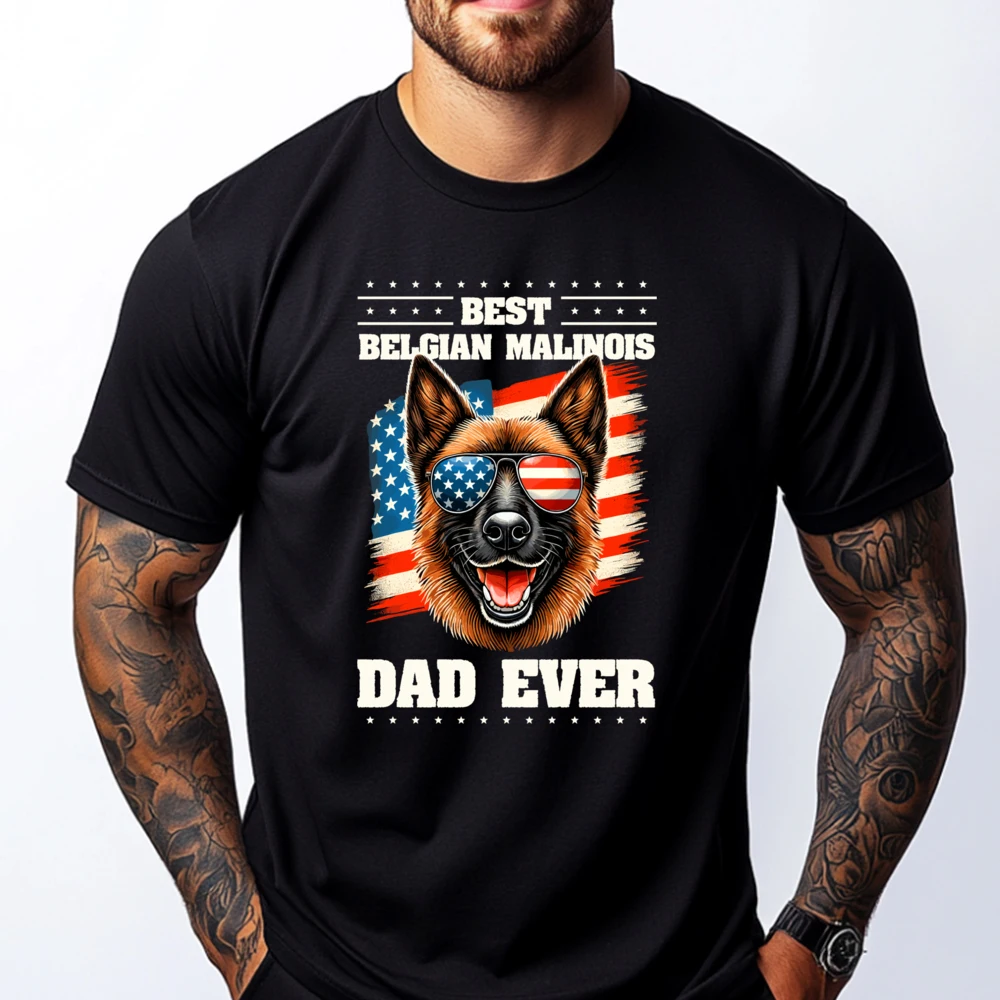 

Belgian Malinois Dad American Usa Flag Belgian Shepherd Mens Korean Fashion Men's Clothing 2024