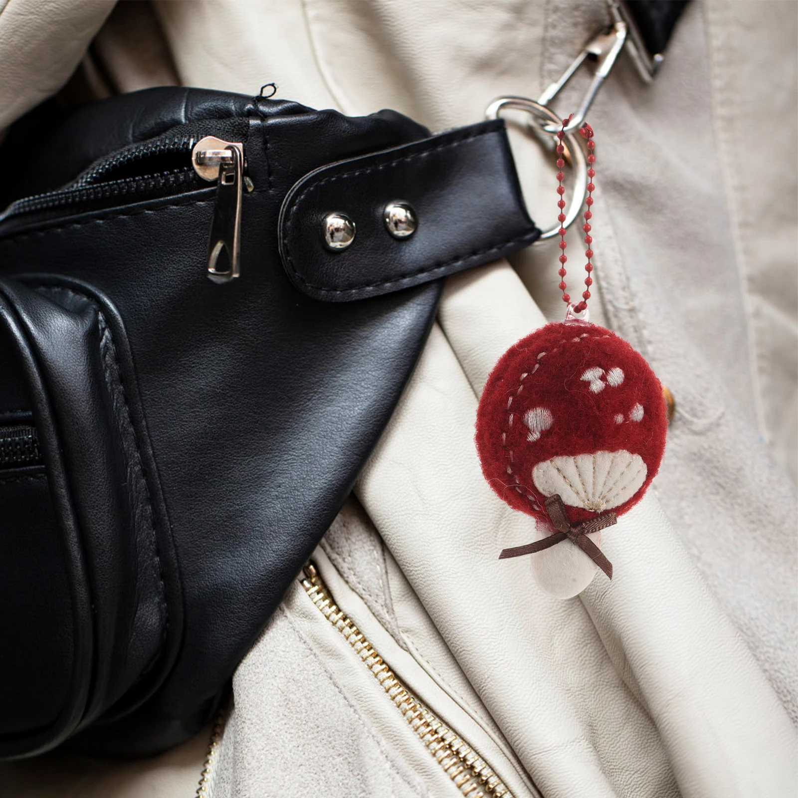 

Car Key Pendant Kawaii Keychain Vegetable Cute Cloth Mushroom Keyring Fabric Handmade