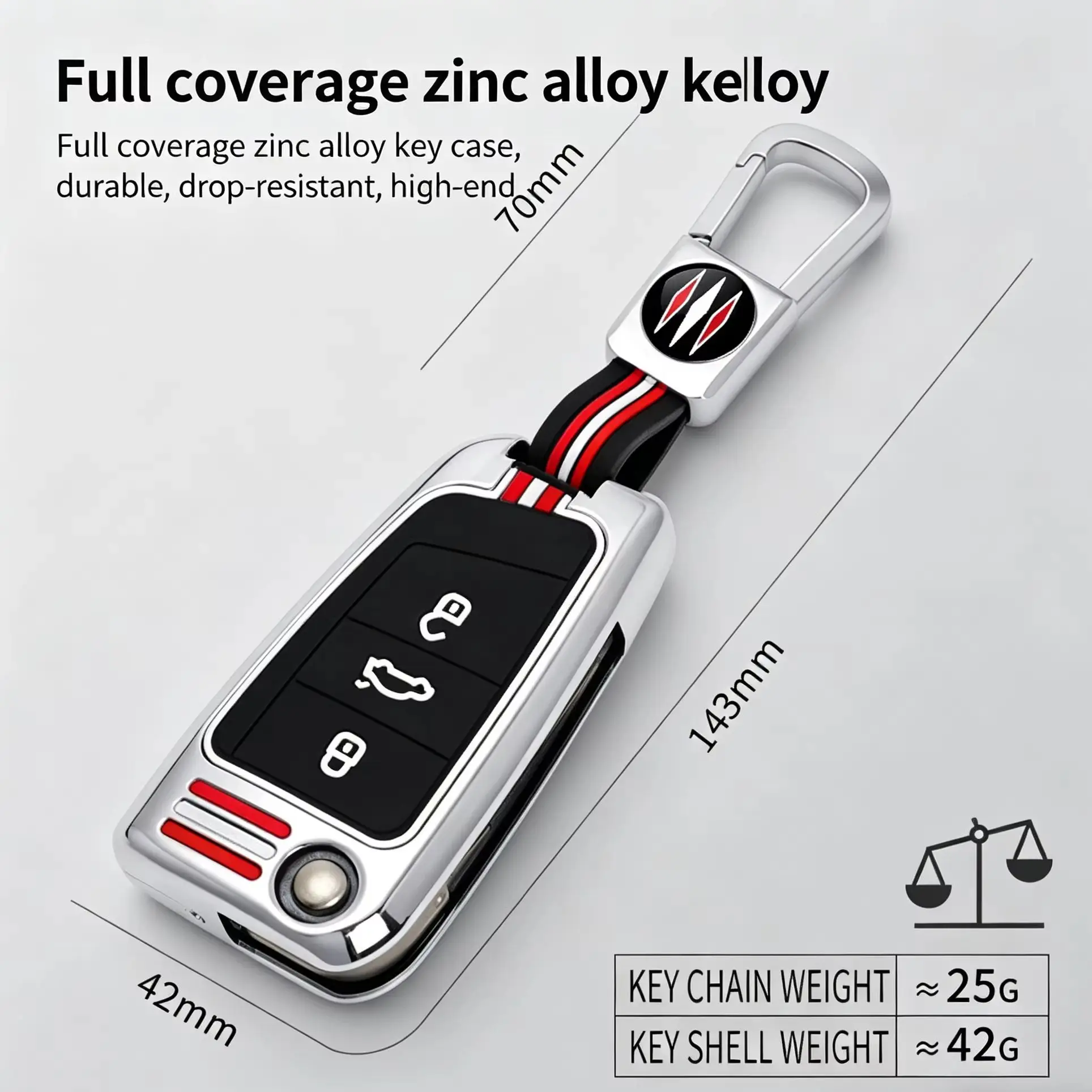 Full coverage car key modification case suitable for 2017 Passat Volkswagen Lingyu 330 car key pouch buckle interior accessories