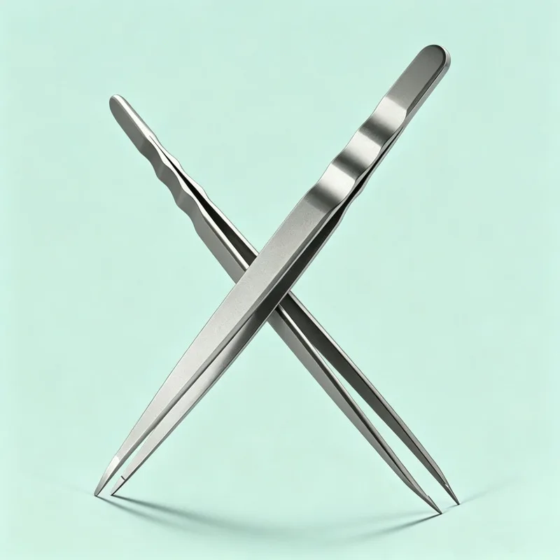 Stainless Steel Customized Straight-Tip Eyebrow Clip Tweezers High Quality Lightweight Durable Eyelash Curler Eyelash Grafting