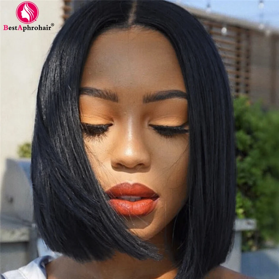 Bone Straight Short Bob Wig 4x4 Lace Closure Bob Human Hair Wigs for Women Pre-Plucked Brazilian Hair Wig Natural Human Hair Wig