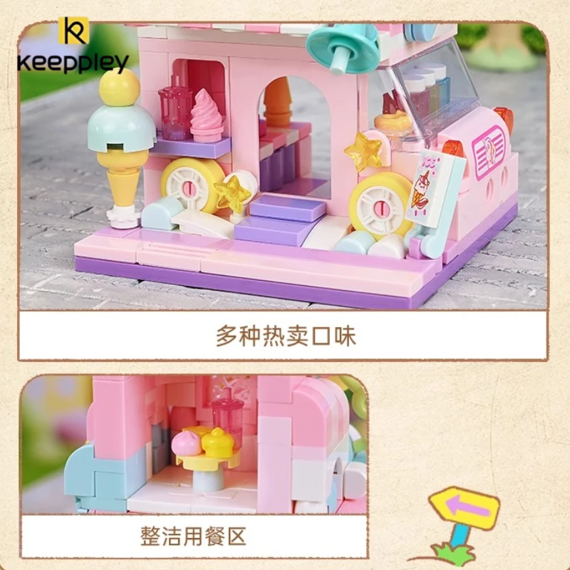 Nuovo Keeppley Colorato Street View Building Blocks Giocattolo Cartoon Fantasy Fiaba Città Decorazione del desktop Ragazza Regalo di compleanno