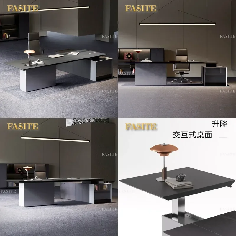 For Modern Office Executive Desk Large German Style Lifting   Minimalist President Workstation Combination Design