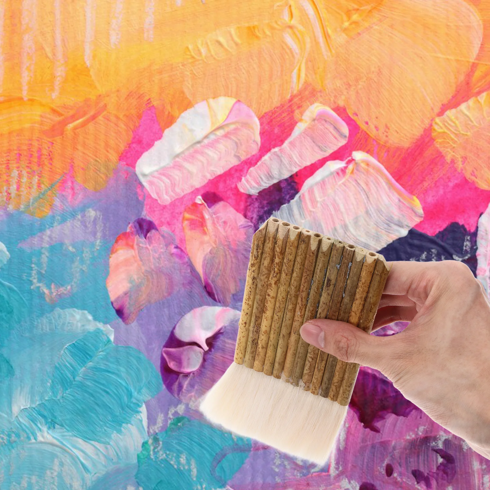 2 pçs decoração pintura escova chip escovas desenho com alça cerâmica esmalte artista desenho