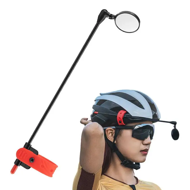 Helmet Flexible 360 Degree Adjustable Rear View Mirror Lightweight Aluminum Bike Riding Mirror Bicycle Riding Accessories