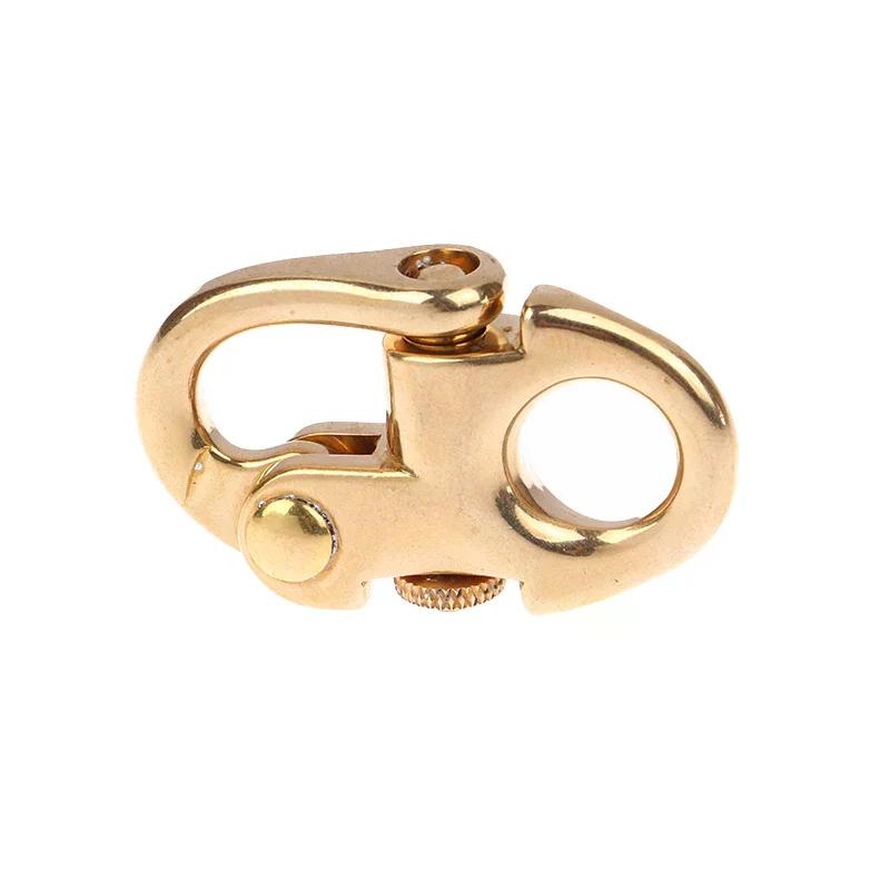 Solid Brass Buckle Clasp Buckle Keychain Ring Hook Screw Pin Joint Connecter Bag Strap Leather Craft Accessories Parts