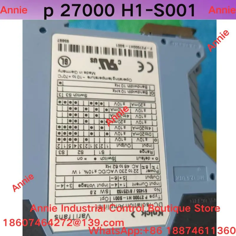 Second-hand test OK   P 27000 H1-S001, Genuine German Isolated Amplifier