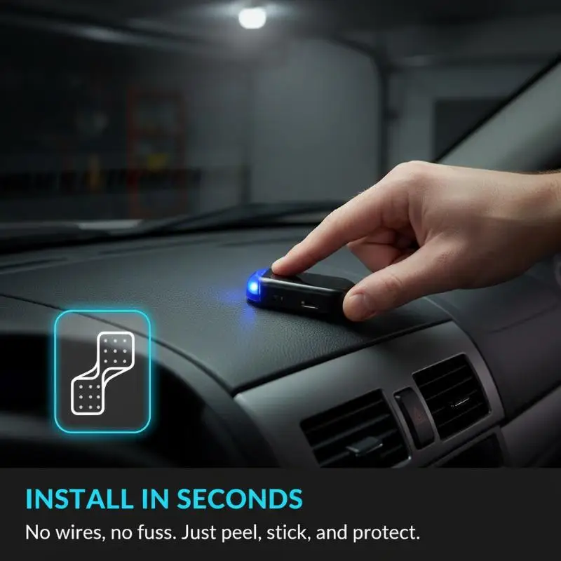 @*Solar Powered Fake Car Anti-Theft Flashing LED Light Simulated Alarm Warning Lamp Universal for Vehicle Parking Safety