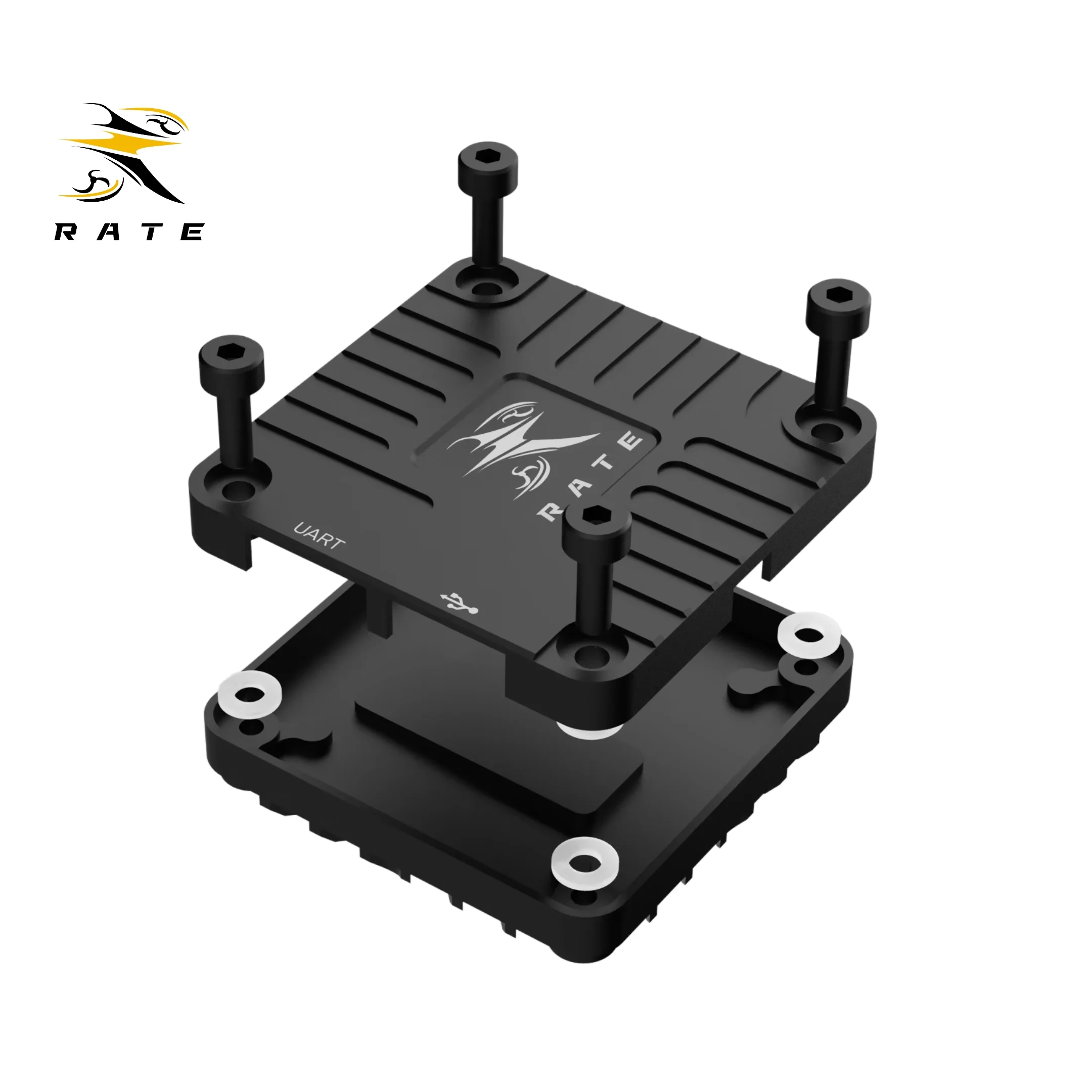 RateFPV O4 Lite Air Unit Case with Lens Heatsink Aluminum Parts Wide-Angle Lens 145°​​ FOV for DJI O4 Air Camera VTX System