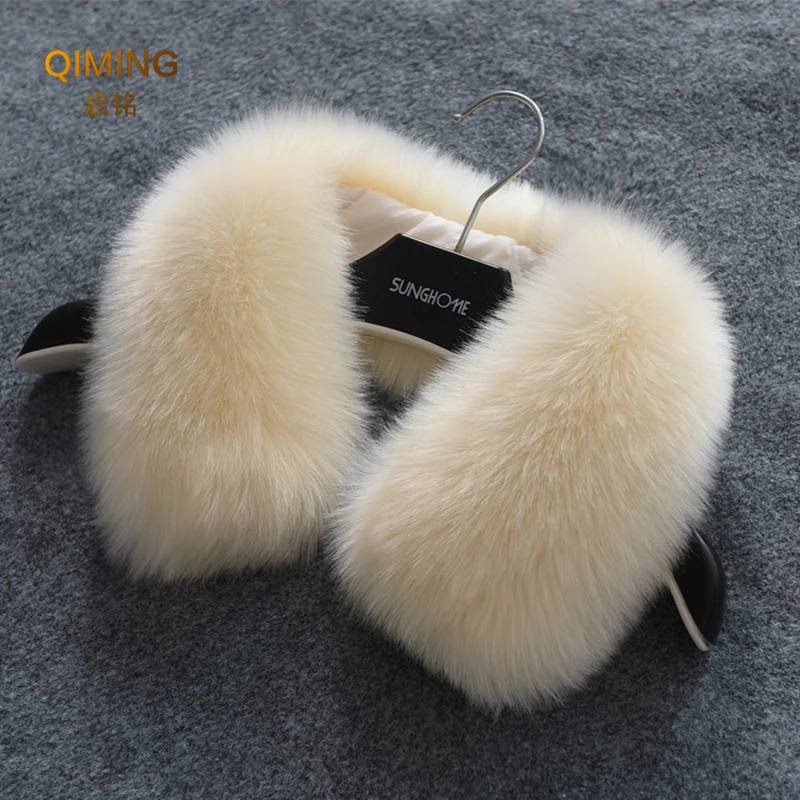 Woman Faux Fur Collar Scarves Winter Warm Soft Fake Faux Fur Scarf For Coat Parkas Jackets Outerwear Fox Fur Shawl Neck Collar