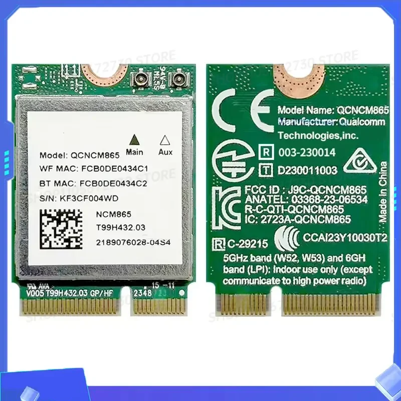 for Qualcomm QCNCM865 WiFi 7 Tri Band Wireless Card PCIe Bluetooth 5.4 Network Adapter Universal for Laptop Desktop PC