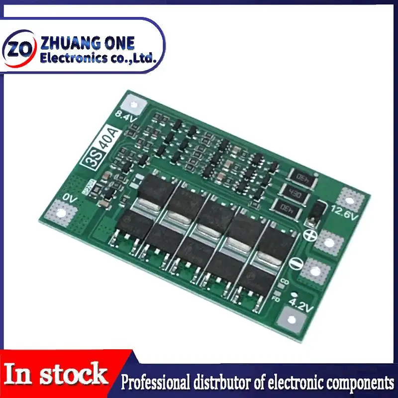 3S 4S 40A 60A Li-ion Lithium Battery Charger Protection Board 18650 BMS For Drill Motor 11.1V 12.6V/14.8V 16.8V Enhance Balance