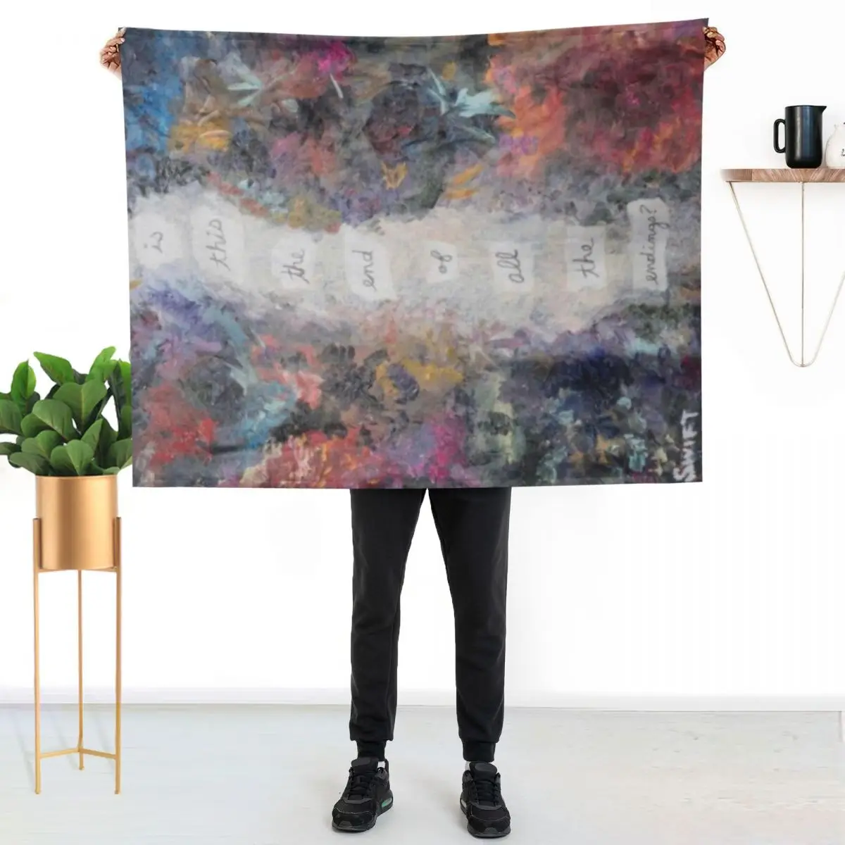 

kOmH Throw Blanket Warm Accent Blanket for Living Room Decoration