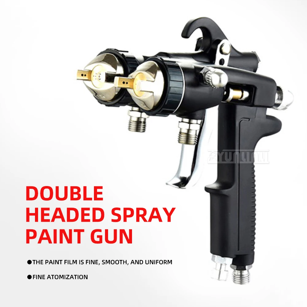 Dual-line Pressure-fed Paint Spray Gun,Double-nozzle Nano Spray Gun For Corrosion-resistant Water-based Coatings And Adhesives;