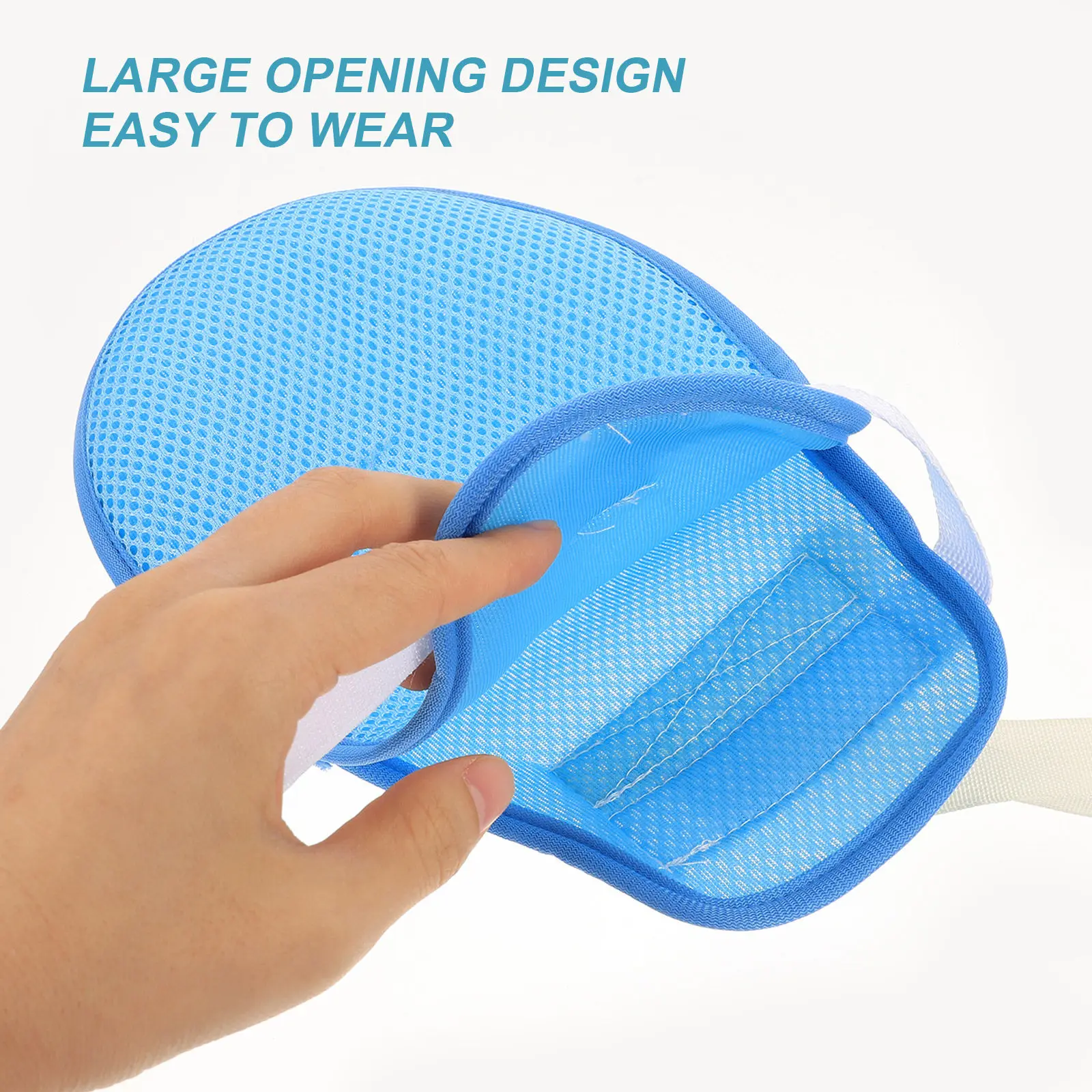 Anti-Extubation Glove Patient Hand Control Mitt Double Mesh Breathable Finger Glove Elderly Inpatient Anti-Scratch Adjustable